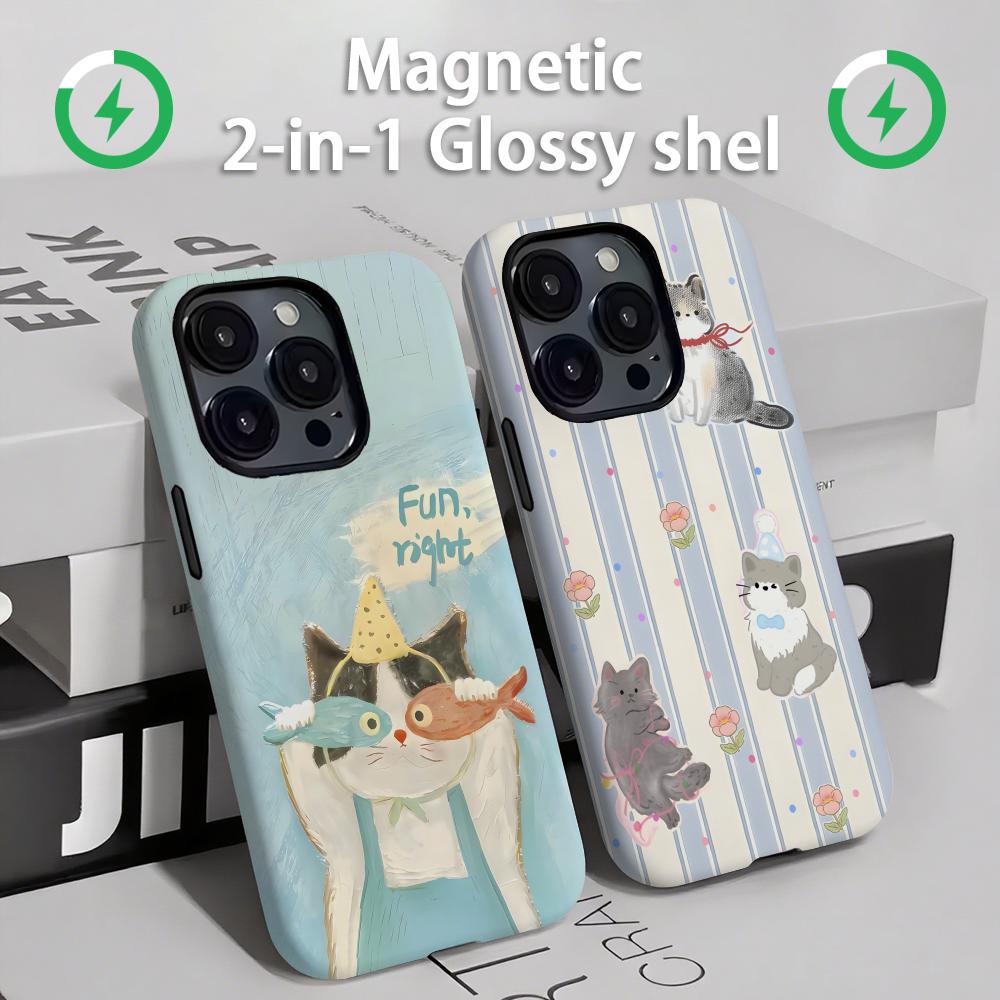 Apple Iphone 15 Pro Max - Gatos e cães bonitos caso de