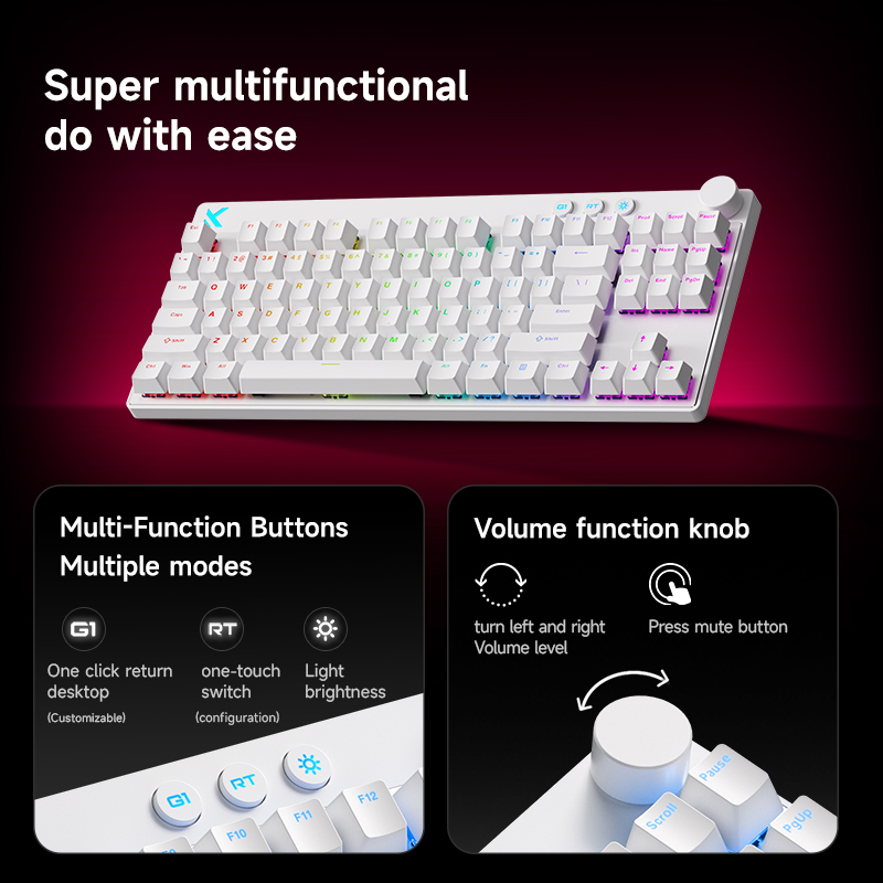 Mchoose mix87 teclado mecânico - Tablet Accessories Gifts avaliação e preço